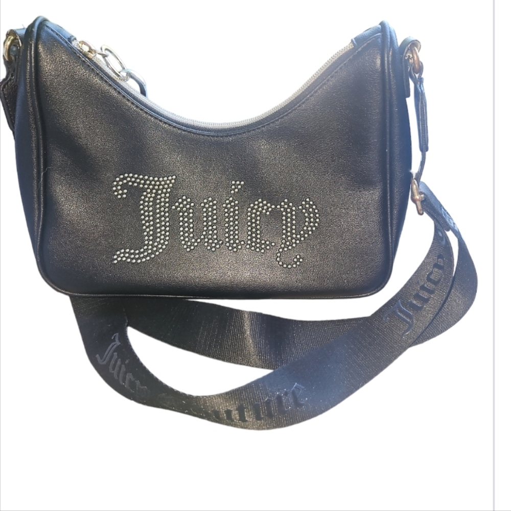 Juicy black crossbody purse W 11" H 5" EUC